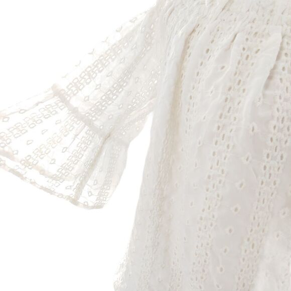Anthro Floreat eyelet top with bell sleeves - Picture 1 of 12